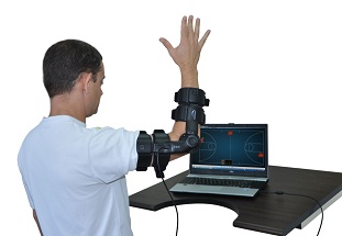 Аппарат для активной реабилитации плечевого и локтевого сустава ArmTutor с биологической обратной связью.